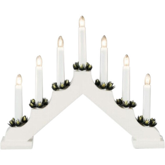 Konstsmide Julelysestake 7 lys Hvit - 86011