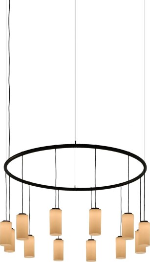 Santa & Cole Cirio Circular S Taklampe Hvit Opal/glass