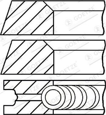 Stempelringsett GOETZE ENGINE 08-325300-00