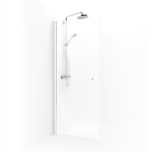 Macro Design Spirit Dusjdør Rett - med Knott Hvit Matt / 67cm Ice Glass