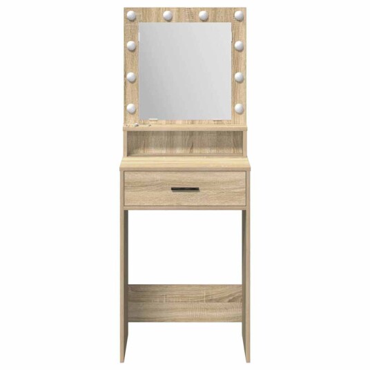 Sminkebord med LED lamper Sonoma Eik 50x41x135 cm Sminkebord med LED lamper Sonoma Eik 50x41x135 cm