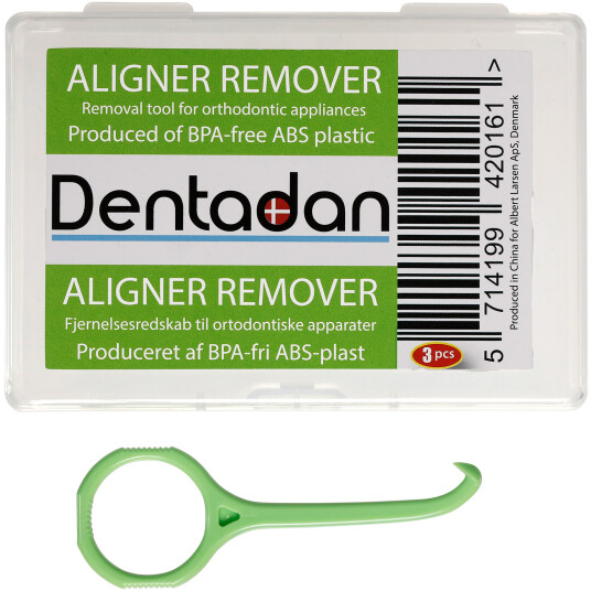 Dentadan Aligner Remover 3 pcs. Tannbrakettfjernere GRØNN