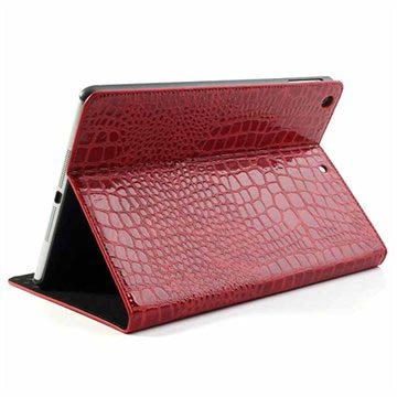 iPad Air Folio-veske Krokodillemønster Rød