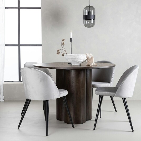 Spisegruppe Venture Home Olivia med 4 Velvet Stoler