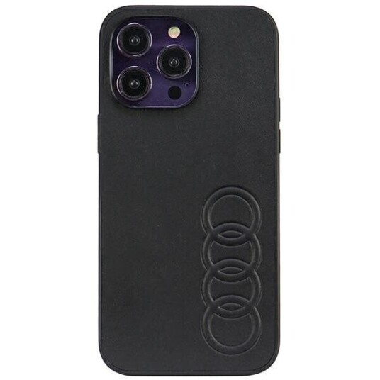 Audi Audi Synthetic Leather Iphone 14 Pro Max 6.7" Czarny/Black Hardcase Au-Tpupcip14pm-Tt/D1-Bk