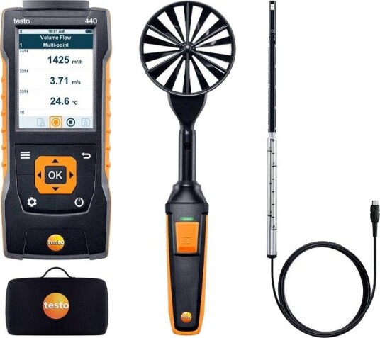 Testo Kombimålesett 440 For Luftstrøm, Med Bluetooth