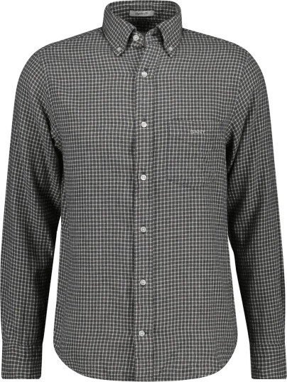Gant Reg Windblown Flannel Check Shirt   Grey   XL