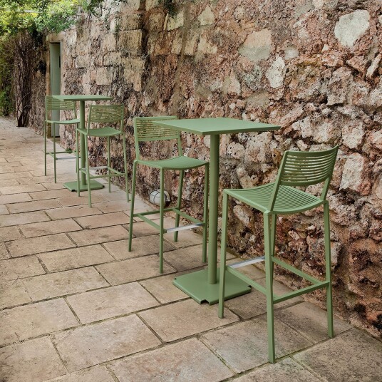 Fast Easy barkrakk 77 cm Svart aluminium med fotstÞtte i rustfritt stÄl Fast Easy barkrakk 77 cm Svart aluminium med fotstÞtte i rustfritt stÄl