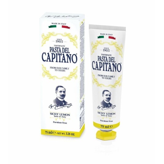 Pasta Del Capitano Tannkrem Sicily Lemon 75 Ml Pasta Del Capitano Tannkrem Sicily Lemon 75 Ml