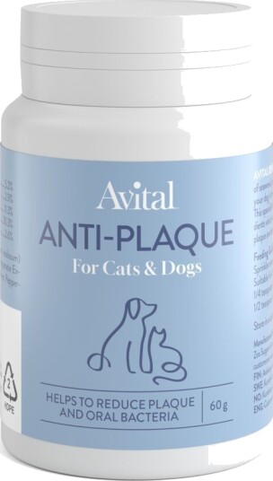 Avital Anti Plaque Pulver Katt Hund 60 G Avital Anti Plaque Pulver Katt Hund 60 G