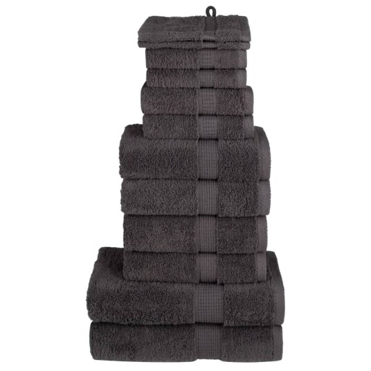  Premium håndklesett 12 deler SOLUND antrasitt 600 g/m2