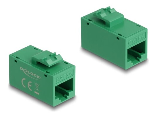 Delock Keystone Kopler Rj 45 Hunn Til Rj 45 Hunn Utp Cat 6A Grønn 90640