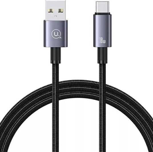 Usb-Kabel Usams Usb-A Til Usb-C 1,2 M Svart Usa1053 Usb-Kabel Usams Usb-A Til Usb-C 1,2 M Svart Usa1053