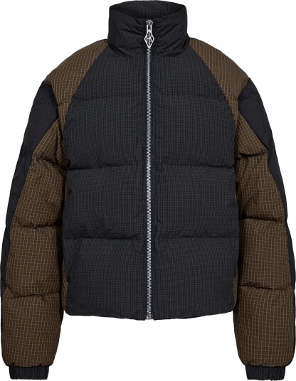 HAN Kjøbenhavn Checked Puffer Jacket   MIDNIGHT NAVY   L