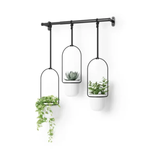 Umbra Triflora hengende blomsterpotter 3 stk hvit sort Umbra Triflora hengende blomsterpotter 3 stk hvit sort