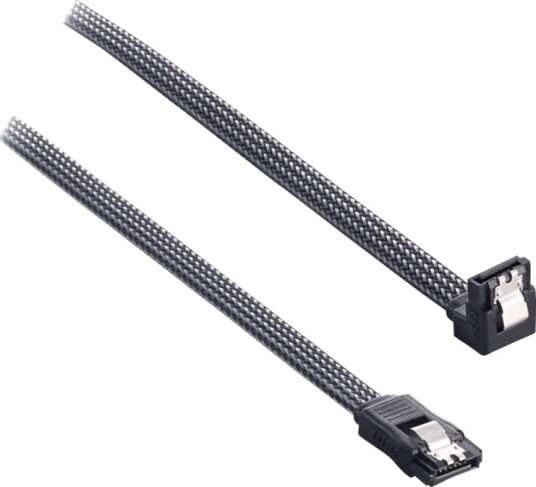 Cablemod Modmesh - Sata-Kabel - Serial Ata 150/300/600 - Sata (Hunn) Rettvinklet Til Sata (Hunn) - 60 Cm - Karbon