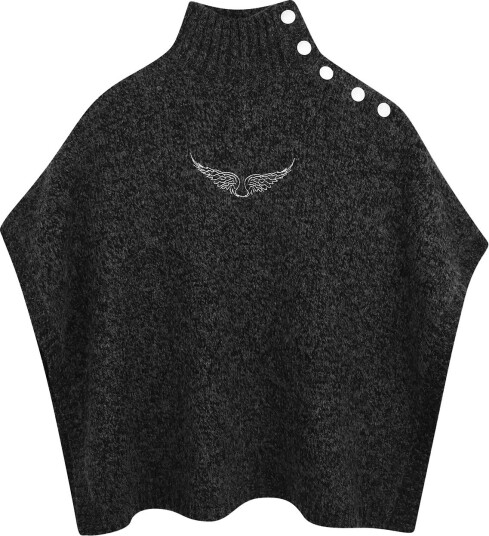 Zadig & Voltaire Kids Poncho Grey 164