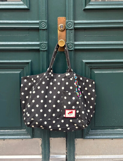 Becksöndergaard Polka Canvas Camila Bag - Black - ONE SIZE Becksöndergaard Polka Canvas Camila Bag - Black - ONE SIZE
