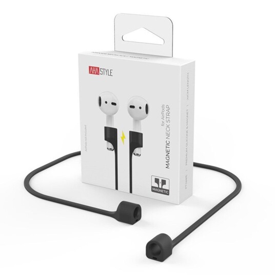 INCOVER AirPods / AirPods Pro Fleksibel Magnetisk Silikonhalsstropp Svart INCOVER AirPods / AirPods Pro Fleksibel Magnetisk Silikonhalsstropp Svart