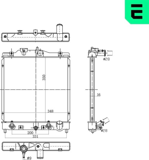 ERA 673380 Radiator motorkjøling