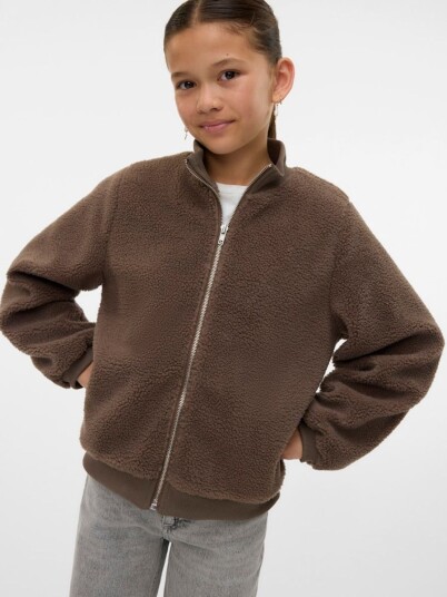 Vero Moda Girl Lucile teddyjakke brun (140 / 10 år)