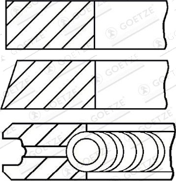 Stempelringsett GOETZE ENGINE 08-898400-00