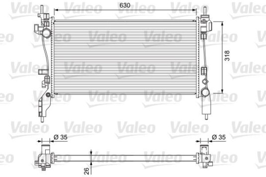 Radiator VALEO 701718