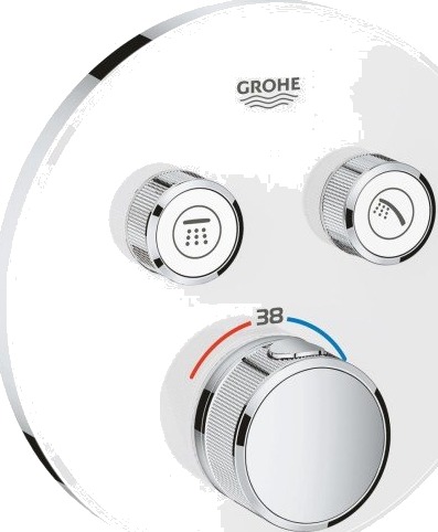 Grohe Grohtherm SmartControl dusjbatteri, hvit
