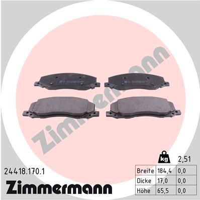 Bremseklosser ZIMMERMANN 24418.170.1