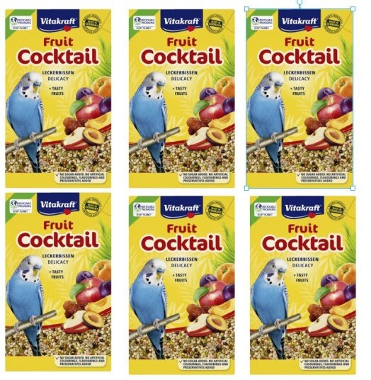 Vitakraft 6 X Fruit Cocktail For Budgies