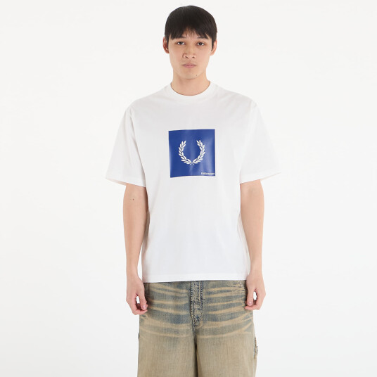 Fred Perry Box Graphic T Shirt White M