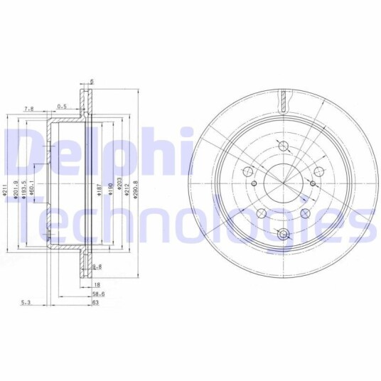 Bremseskive DELPHI BG3166
