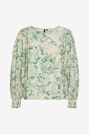 Vero Moda - Bluse vmElis Ella LS Top Wvn - Grønn