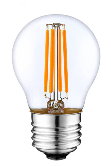 230V E27 B45 4W 4x Filament led pære, dimmbar, varmhvit