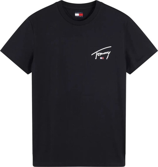 Tommy Jeans Tjm Slim Signature Chest Tee Ext Black M