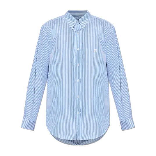 Balmain, Herre, Skjorter, Blå, L,