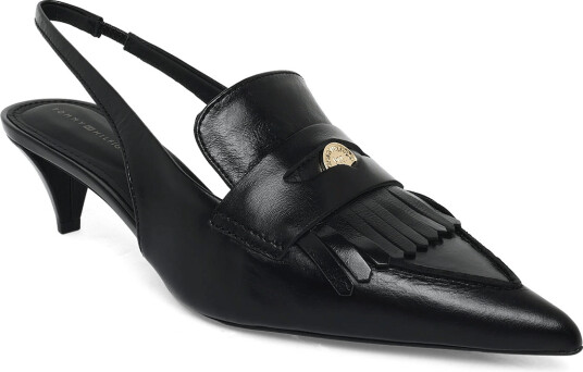 Tommy Hilfiger Th Penny Bar Pointy Sling Back Black 37