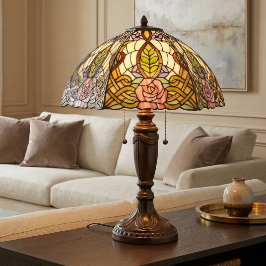 Clayre&Eef Tiffany bordlampe EDEN Flerfarget Stue / spisestue Glass Tiffany Clayre&Eef Tiffany bordlampe EDEN Flerfarget Stue / spisestue Glass Tiffany
