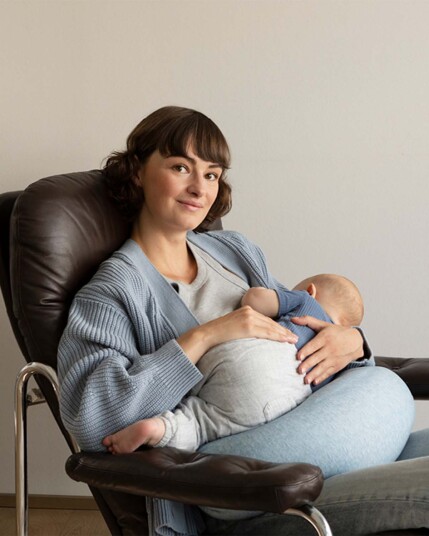 Bbhugme Ammepute M/ Knytebelte Blå Melange