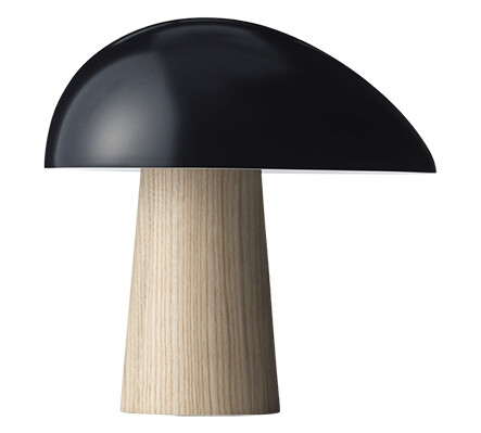 Fritz Hansen Night Owl Bordlampe Blå M. Fot i Asketre Fritz Hansen Night Owl Bordlampe Blå M. Fot i Asketre