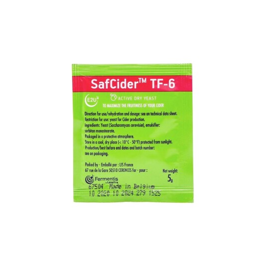 Fermentis SafCider TF 6 5g Til søt sider fra epler