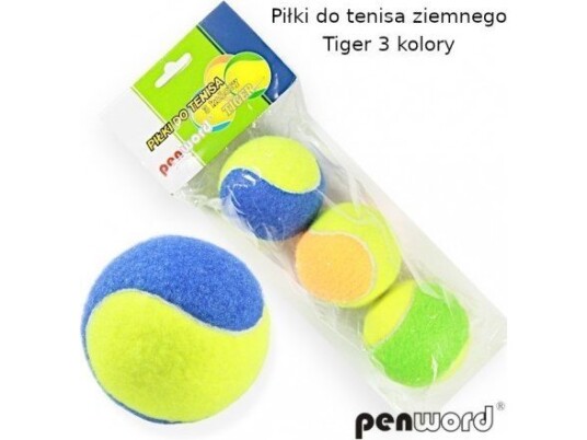 Polsirhurt Fargerike Tiger Tennisballer, 3 Stk I Pose