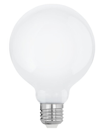 Eglo Led-Lyspære Form: G95 E27 7 W Ekvivalent 60 Klasse E Varmt Hvitt Lys 2700 K Melkehvit