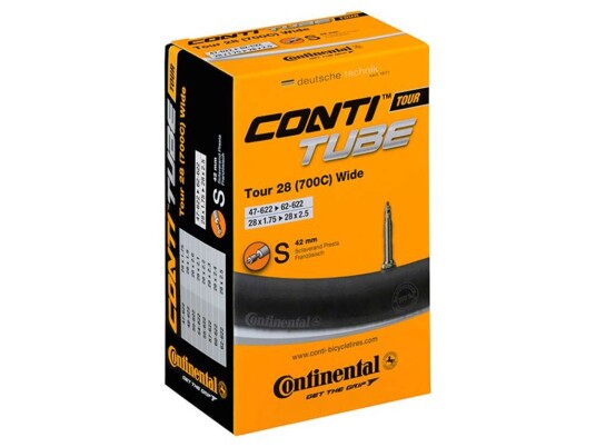 Continental Tour 28 Wide sykkelslange 700x47 62c 47 62x622 racer ventil 42mm