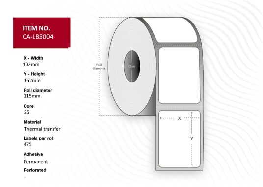 CAPTURE Label 102x152 Core 25, CAPTURE Label 102x152 Core 25,