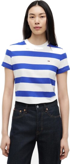 Tommy Jeans Tjw Reg S Flag Jersey Ss Tee Ext Blue S