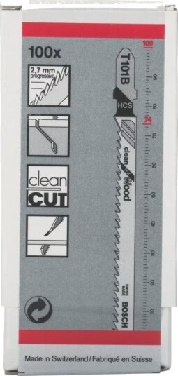 Bosch T101B Stikksagblad for Tre - 100 stk 100 mm