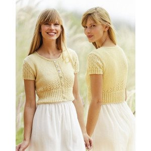 Spring Fling by DROPS Design Bolero Strikkeoppskrift str. S XXXL Small