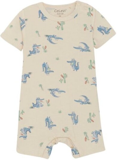 CeLaVi romper i bambus til baby Dusty Blue