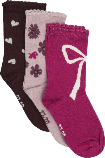 Minymo 3 Pack Socks Purple 23\26